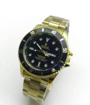 ⌚ Reloj Estilo de Lujo — Dorado con Esfera Negra ⌚